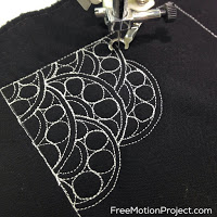 Rings in Rings machine quilting design and free video tutorial by Leah Day